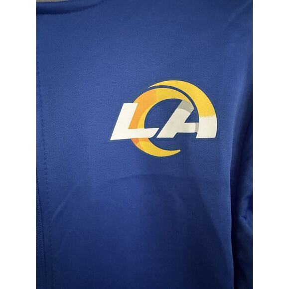 Los Angeles Rams NFL Fanatics Royal Team Block Full-Zip Hoodie Men's Size Medium - Picture 9 of 11